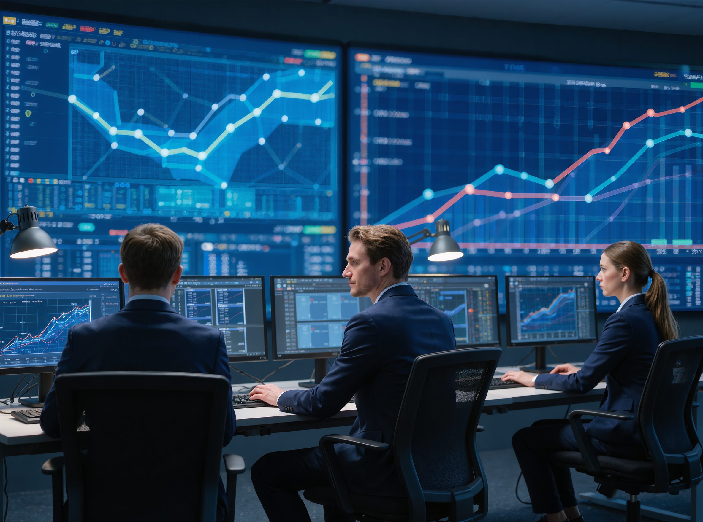 Operators in a telecom network operations center